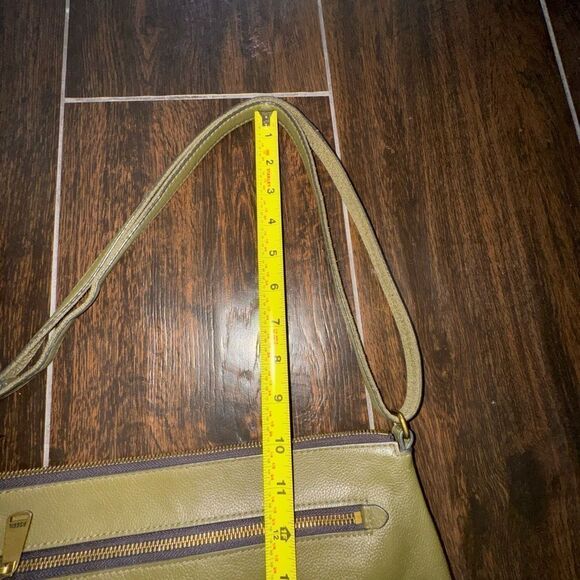 Fossil McKinley olive green leather/suede crossbody - Picture 11 of 14